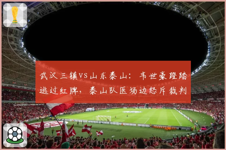 武汉三镇vs山东泰山：韦世豪蹬踏逃过红牌，泰山队医场边怒斥裁判保护恶人